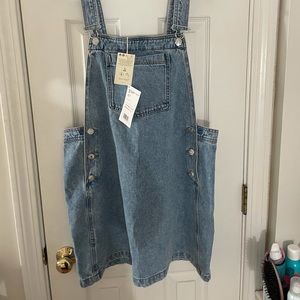 MANGO denim jumper dress NWT